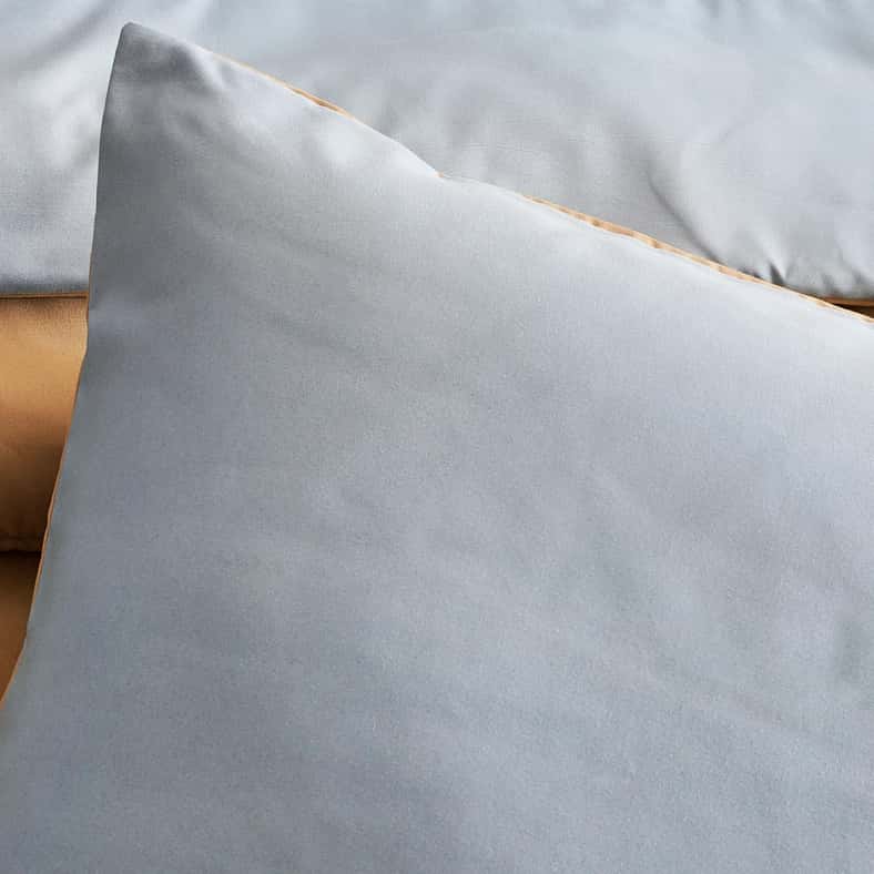 Pan Home طقم لحاف عكسي مكون من قطعتين 135x220 سم - أزرق معدني/ خردل - Image 5