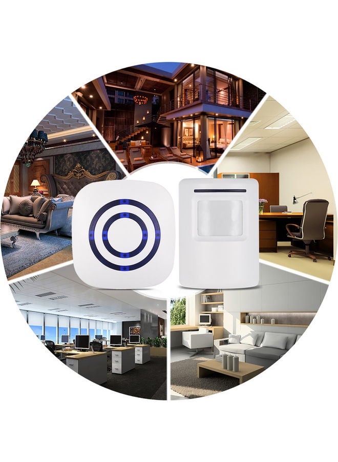 NIBEMINENT Wireless PIR Doorbell White/Blue  - Image 4