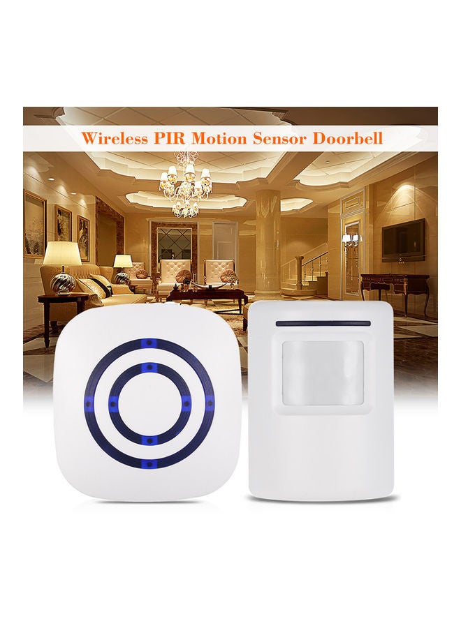 NIBEMINENT Wireless PIR Doorbell White/Blue  - Image 2