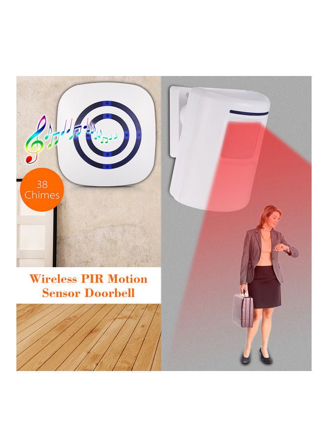 NIBEMINENT Wireless PIR Doorbell White/Blue  - Image 5
