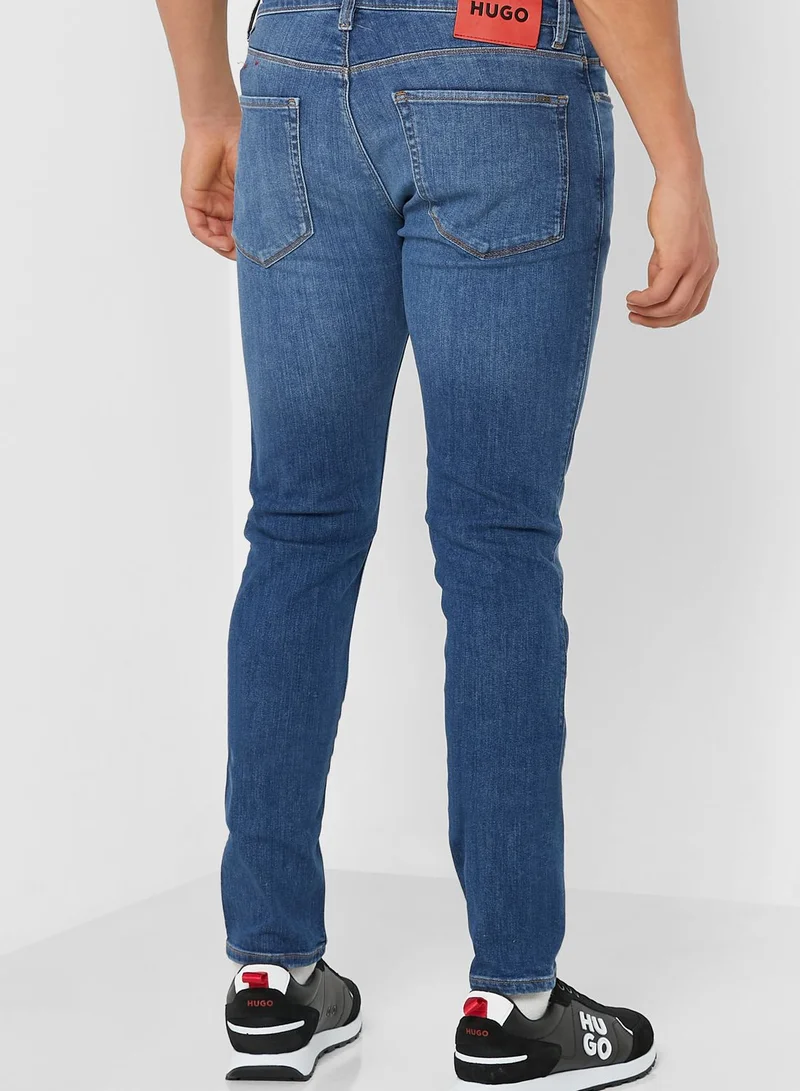 HUGO Light Wash Slim Fit Jeans