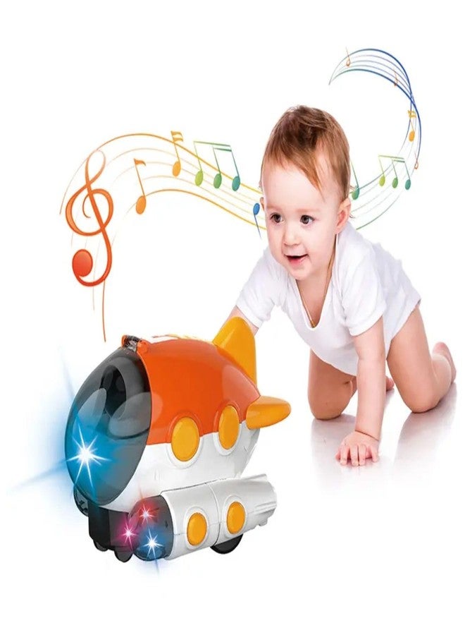 FunBlast Aerospace Dreamer Aeroplane Toys, 360° Rotating Universal Wheel Bump and Go Toys for Kids, Airplane Toy with Flashing Lights for 3+ Years Kids, Boys, Girls (Random Colour) - Image 1