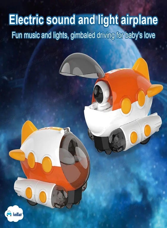 FunBlast Aerospace Dreamer Aeroplane Toys, 360° Rotating Universal Wheel Bump and Go Toys for Kids, Airplane Toy with Flashing Lights for 3+ Years Kids, Boys, Girls (Random Colour) - Image 3