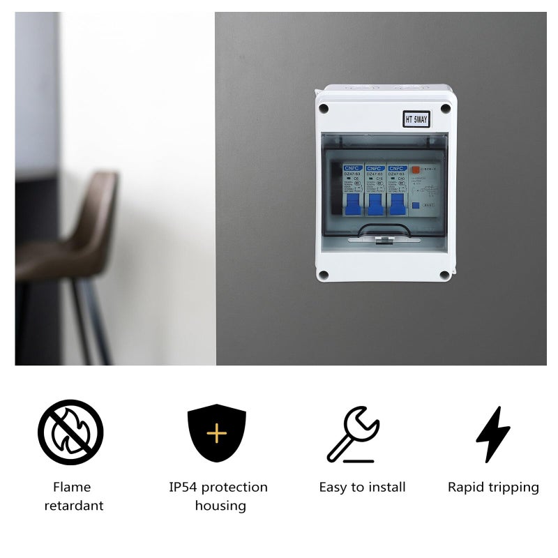 Compact Miniature Earth Leakage Circuit Breaker High Breaking Capacity Rapid Trip Impact Resistant Housing - Image 4