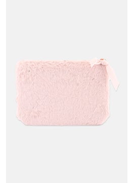 Posh  Pop Kids Girl Faux Fur Cosmetics Pouch Bag 18 H x 27 L x 3 W cm, Pink  - Image 2