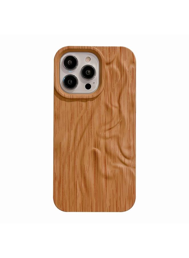 اس-توب جراب لهاتف iPhone 14 Pro Max جراب هاتف TPU مطوي من الخشب - Image 1