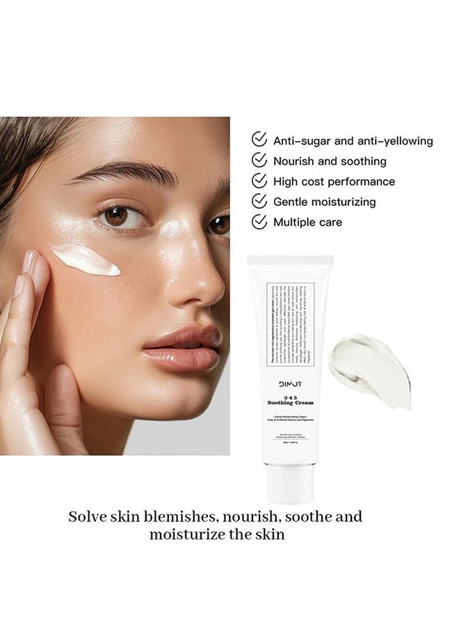 ديموت 345 كريم ريليف كير - 345 كريم إصلاح مكثف ، كريم مرطب مهدئ ، كريم حاجز للوجه ، كريم للوجه ، كريم للوجه ، العناية بالبشرة للبشرة الجافة والحساسة - ترطيب دائم وإصلاح الحاجز 50 مل - Image 3
