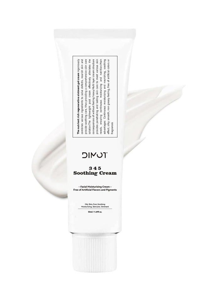 ديموت 345 كريم ريليف كير - 345 كريم إصلاح مكثف ، كريم مرطب مهدئ ، كريم حاجز للوجه ، كريم للوجه ، كريم للوجه ، العناية بالبشرة للبشرة الجافة والحساسة - ترطيب دائم وإصلاح الحاجز 50 مل - Image 1