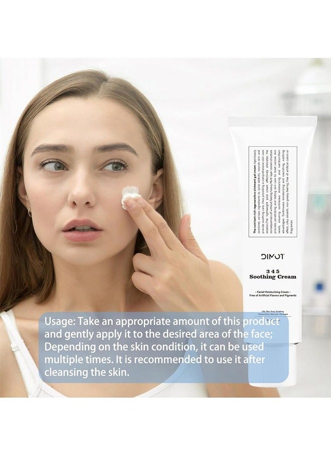 ديموت 345 كريم ريليف كير - 345 كريم إصلاح مكثف ، كريم مرطب مهدئ ، كريم حاجز للوجه ، كريم للوجه ، كريم للوجه ، العناية بالبشرة للبشرة الجافة والحساسة - ترطيب دائم وإصلاح الحاجز 50 مل - Image 5