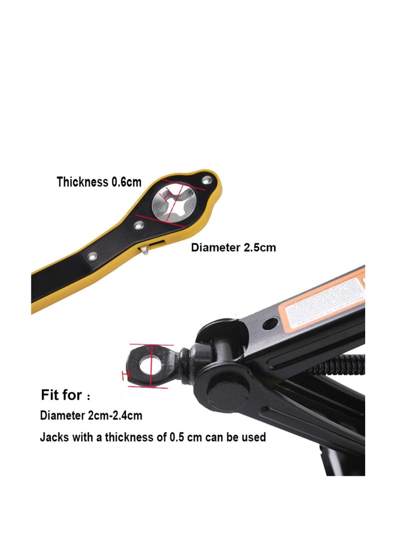 34cm Car Jack Wrench – Effort-Saving 0.6cm Thick Metal Handle (2cm Diameter), Quick-Lift Garage Jack Wrench for Small Cars, SUVs, and Pickup Trucks multicolour  - Image 3