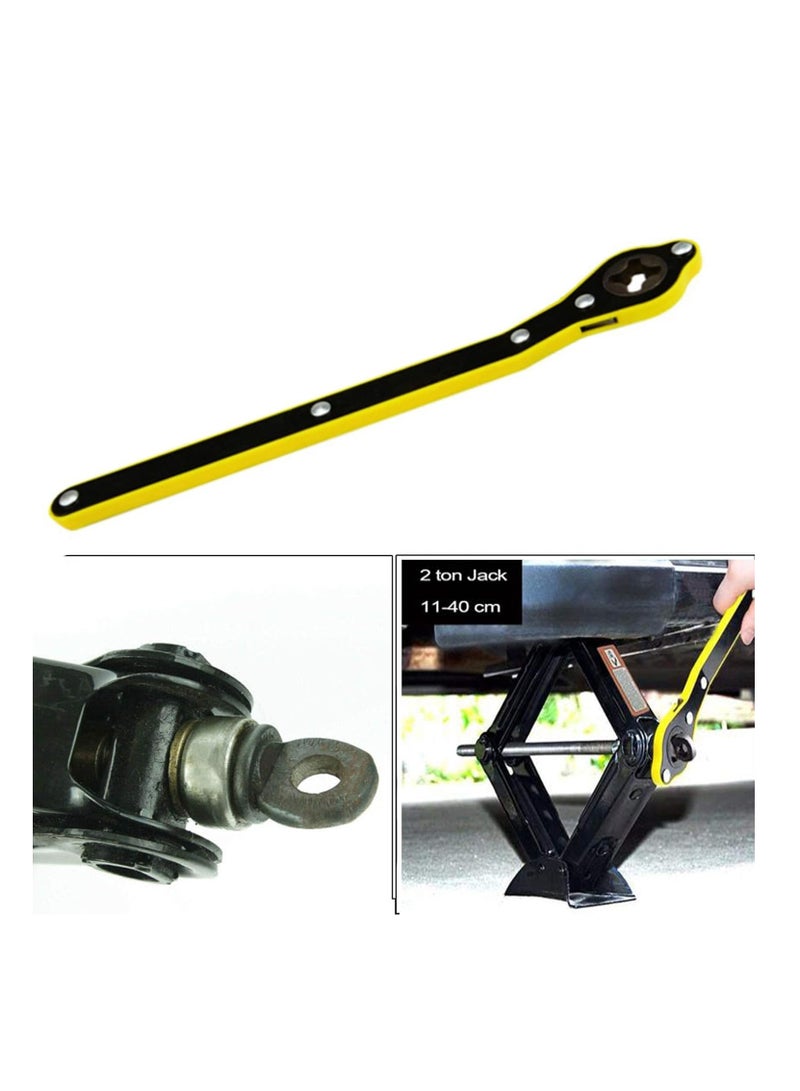 34cm Car Jack Wrench – Effort-Saving 0.6cm Thick Metal Handle (2cm Diameter), Quick-Lift Garage Jack Wrench for Small Cars, SUVs, and Pickup Trucks multicolour  - Image 5