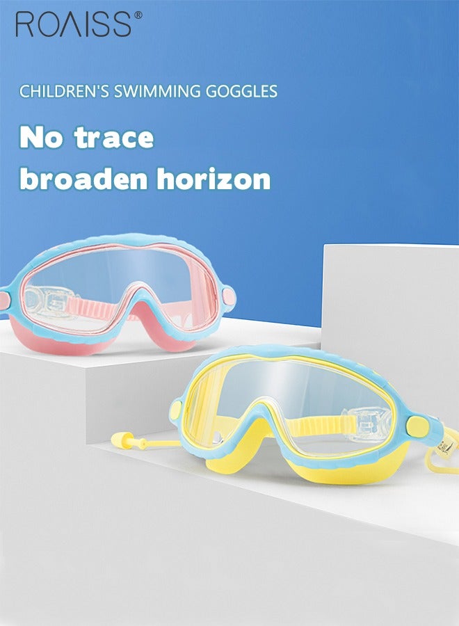 roaiss 2 Pack Kids Swim Goggles for Child Teen Age 4-14 Kids Goggles for Swimming Adjustable Strap with Earplugs No Leaking Anti-Fog Waterproof  - Image 2