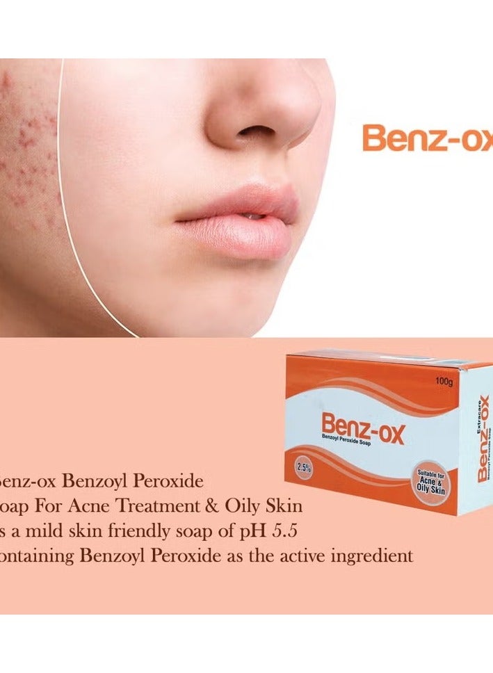 Bill Blass Benz-ox Benzoyl Peroxide Soap For Acne Treatment & Oily Skin 100 g - Image 4