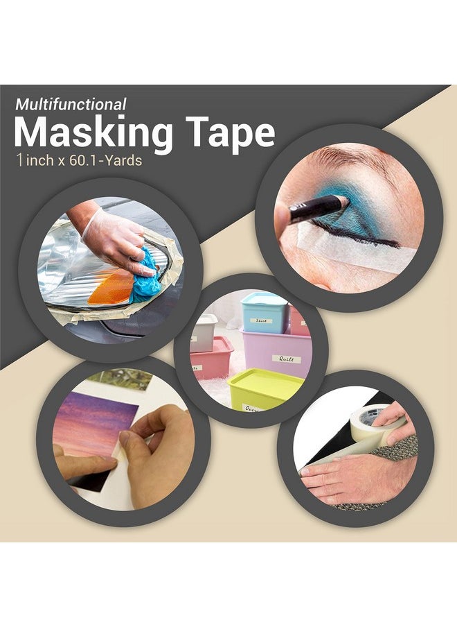 1InTheOffice Masking Tape 1 Inch, General Purpose Masking Tape,0.94-Inch By 60.1-Yards, 3" Core, (2/Pack)  - Image 5