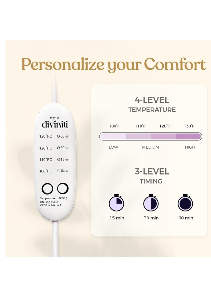 DROP OF DIVINITI Heated Eye Mask for Dry Eye Relief - Stye Eye Treatment, Warming Eye Mask for Dry Eyes Mask Warm Compress for Eyes, Sinus Mask Heated Eye Patch - Dry Eye Mask Moist Heat Electric Warming - Champagne - Image 3