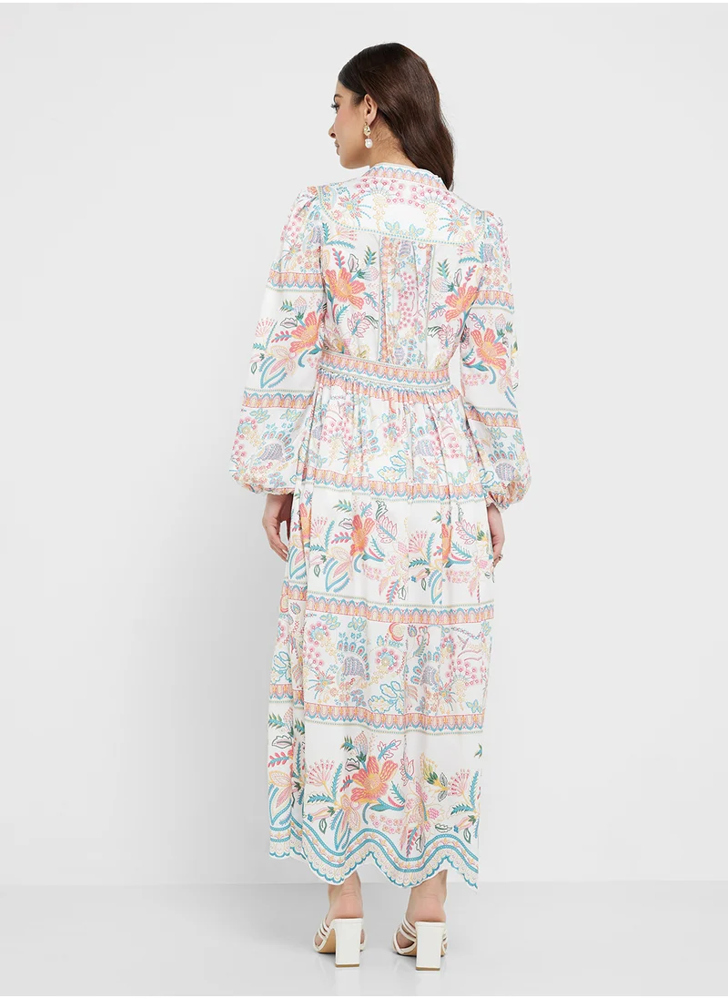 خزانة Abstract Print Dress