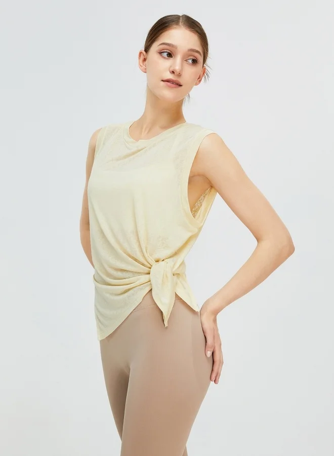 KAWN.YOGA Womens Tank Top Round Neckline Shirt