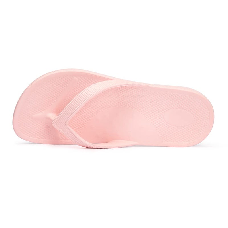 Huayuanwell Women's Flip Flops Thong Sandals Shower Slippers Beach Pool Bathroom Slides Sandals (9, Pink) - Image 5