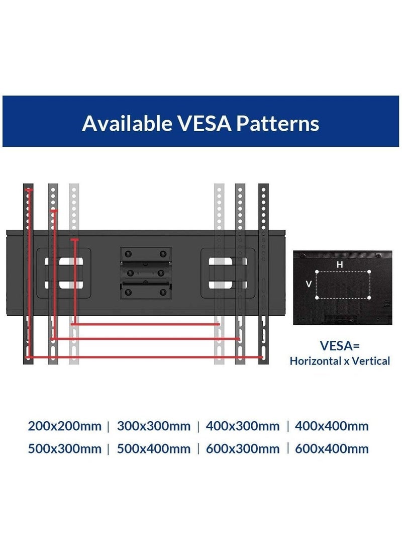 Curved Flat TV Wall Mount TV Bracket for 32-65 inch up to 132lbs VESA 600x400mm with Swivel Articulating Dual Arms - Image 5