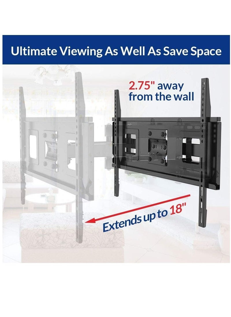 Curved Flat TV Wall Mount TV Bracket for 32-65 inch up to 132lbs VESA 600x400mm with Swivel Articulating Dual Arms - Image 4
