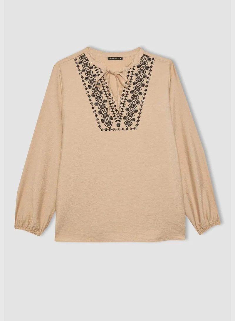 DeFacto  Woman Woven Long Sleeve Blouse  | Best Price UAE