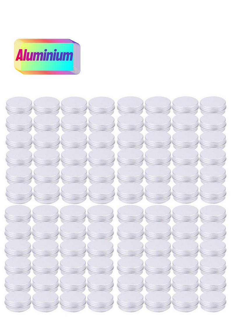 96 Pack Of 0.5 Oz/15Ml Mini Round Tins With Screw Lids Aluminum Empty Tins Metal Storage Tin Jars Spice Containers Travel Tin Cans
