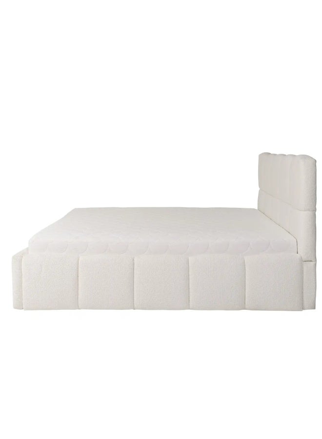 Bed and Mattress Home Haven Hideway Upholstered Premium Queen Size ( Mattress Size 160 X 200 CM ) Off White Color Bed Size 220 W X 180 L CM ( Mattress Sold Separately )  - Image 4