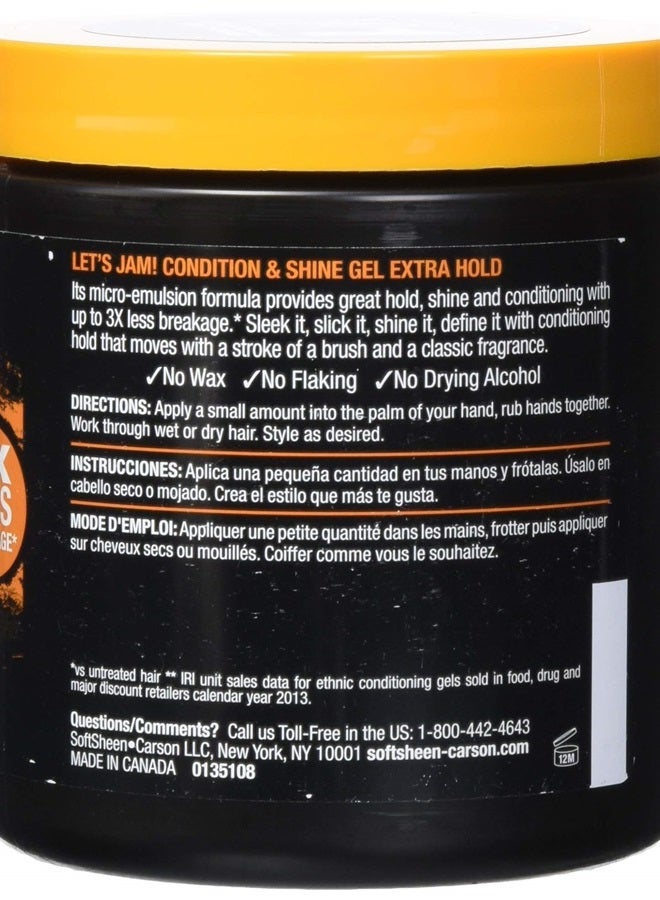 SoftSheen-Carson Softsheen Carson Let's Jam Extra Hold Shining and Conditioning Gel, 14 Ounce (Pack of 6) - Image 2