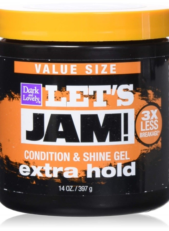SoftSheen-Carson Softsheen Carson Let's Jam Extra Hold Shining and Conditioning Gel, 14 Ounce (Pack of 6) - Image 1