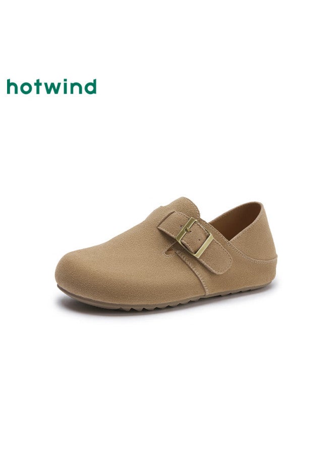 Hotwind Mall Matching Women's Shoes, Versatile Birkenstock-style Shoes, Spring New Casual Slip-on Loafers, Commuter Dual-wear Mule Shoes - Image 1