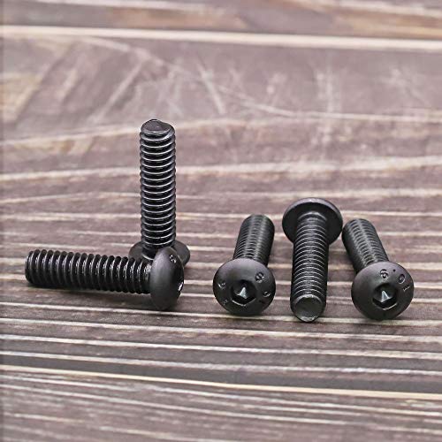 EASTLO M5 x 12mm (100 pcs) Button Head Socket Cap Screws Bolts, Grade 10.9 Alloy Steel, Black Oxide Finish, Full Machine Thread - Image 4