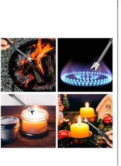 CAMPING FAMILY Candle Lighter, Arc Lighter with USB Charging, Windproof Flameless, LED Battery Display, Safety Switch, 360 Degree Rotation, for Aromatherapy, Candle, BBQ, Camping (Red)..  - Image 2
