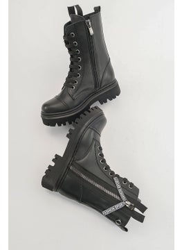 Mnpc Girl Black Leather Anatomical Boots  - Image 5