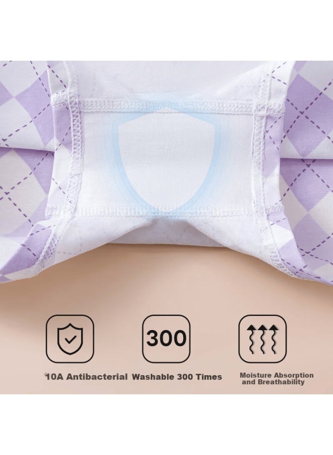 Red Bean Hodo Girls' Underwear Baby Girls' Boxer Briefs 10a Antibacterial Cotton Comfortable Breathable Baby Underwear 4-pack - Image 2