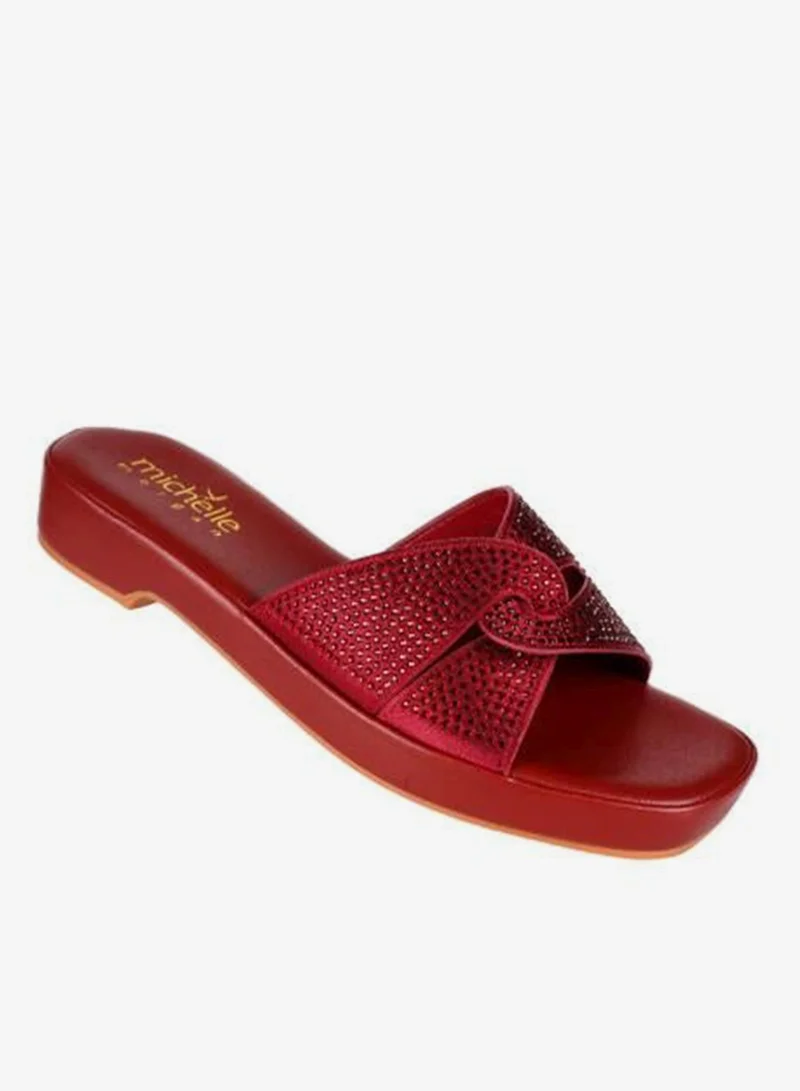 Michelle Morgan 092-2792 Michelle Morgan Ladies Fashion Heeled Sandals 314ZD61J  Bordo