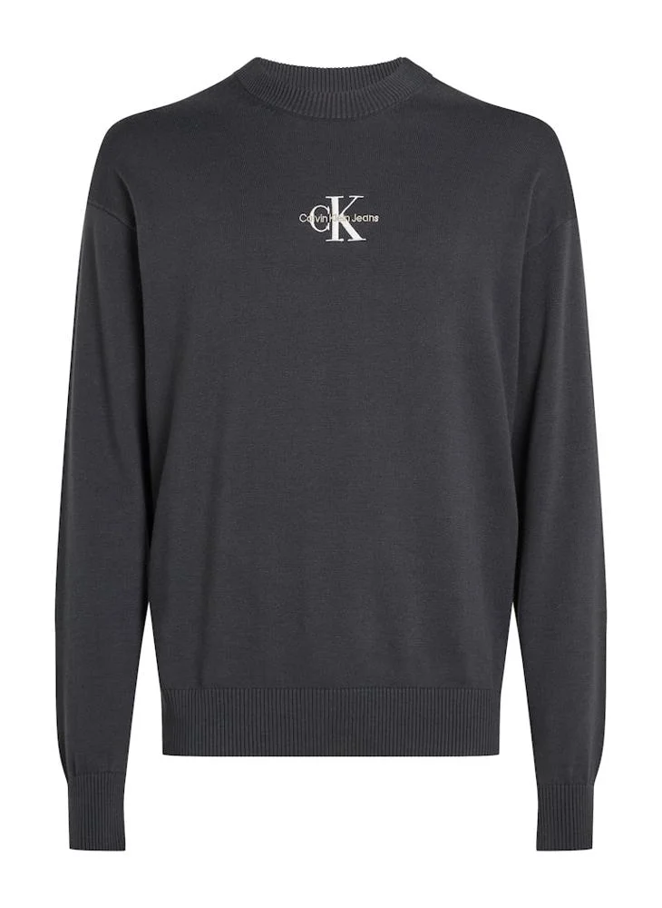 كالفن كلاين جينز Logo Print Crew Neck Sweater