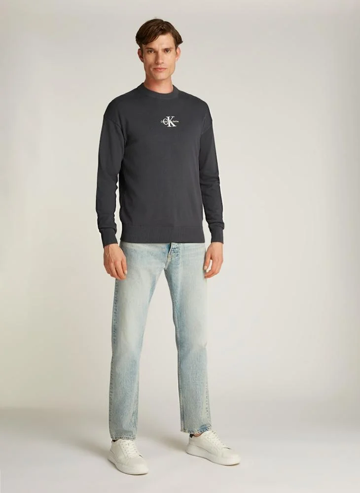 كالفن كلاين جينز Logo Print Crew Neck Sweater