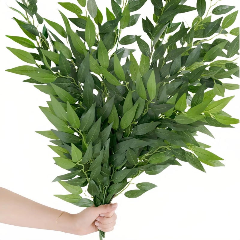 Ling's moment Ling's Moment Artificial Plants Italian Ruscus 4 Branches,29.53" Tall Lush Greenery Bountiful Filler Fake Decor  - Image 2