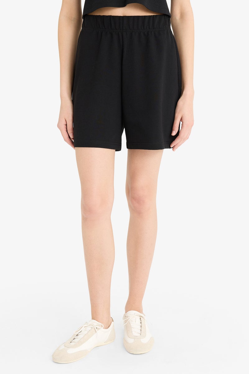 DeFacto Woman Regular Fit Thin Sweatshirt Fabric Basic Normal Waist Regular Hem Bermuda  - Image 1