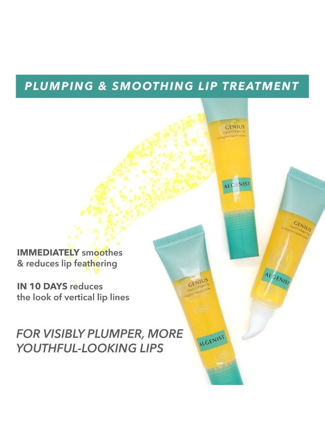 Algenist GENIUS Liquid Collagen Lip - Active Collagen Lip Treatment for Visibly Smoother Lips - Non-Comedogenic & Hypoallergenic Skincare (15ml)  - Image 5