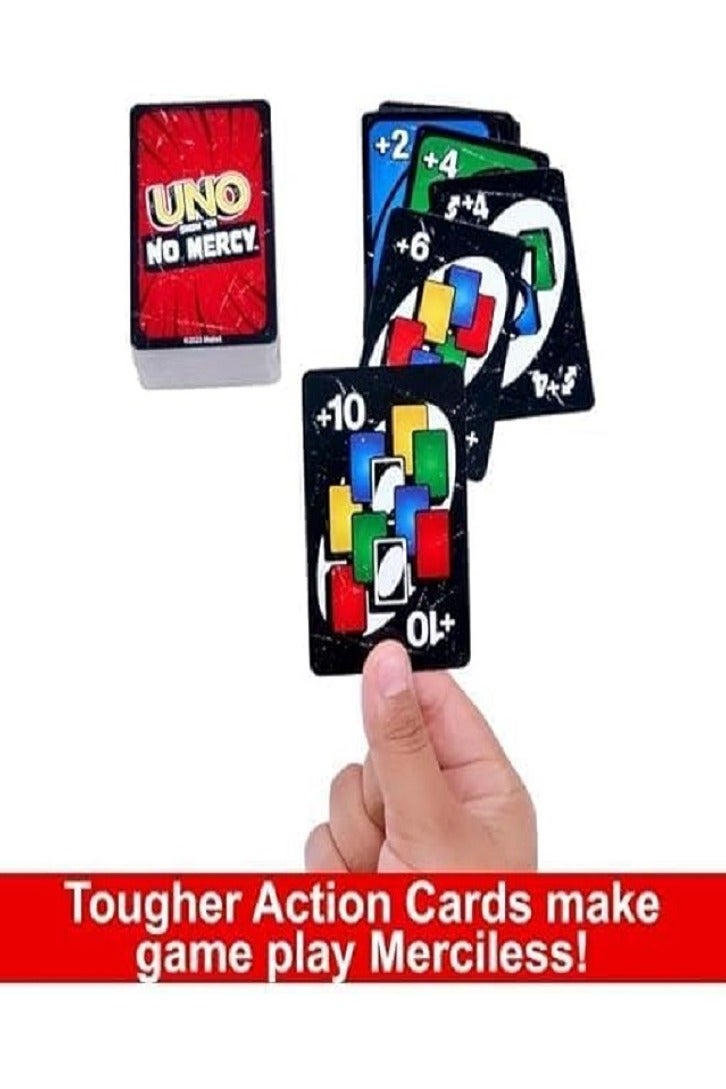 Mattel Games UNO Show ‘EM No Mercy - Card Game for Family Night, Parties, Games Night and Travel with Extra Cards, Special Rules & Tougher Penalties  - Image 3