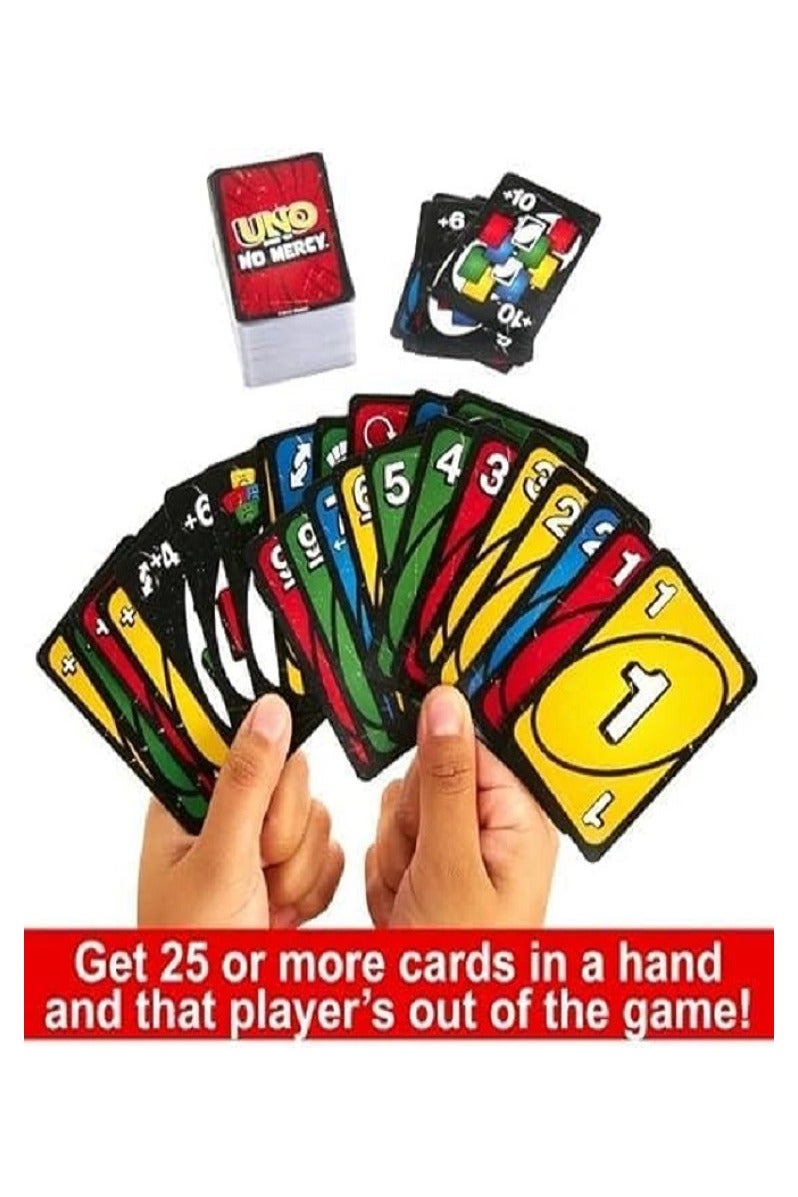 Mattel Games UNO Show ‘EM No Mercy - Card Game for Family Night, Parties, Games Night and Travel with Extra Cards, Special Rules & Tougher Penalties  - Image 5