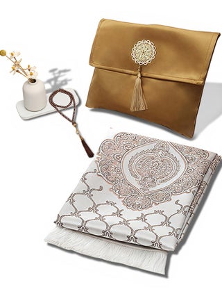 3PCS Prayer Mat Set, Beautiful Prayer Mat, With Pouch and Tasbih, Premium Quality Skin Friendly Materiel, Foldable Prayer Carpet Mat, Ideal for Home, Travelling, At Office, At Work, For Ramadan, Eid Etc, Best Gift Idea Prayer(Gold) - pzsku/ZB6C3027888EF32EB80A1Z/45/1742809342/c7dfdbaa-5db8-4878-80f9-bbc8ebcc5040