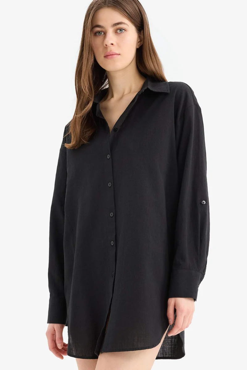 DeFacto Fall in Love Regular Fit Beach Shirt