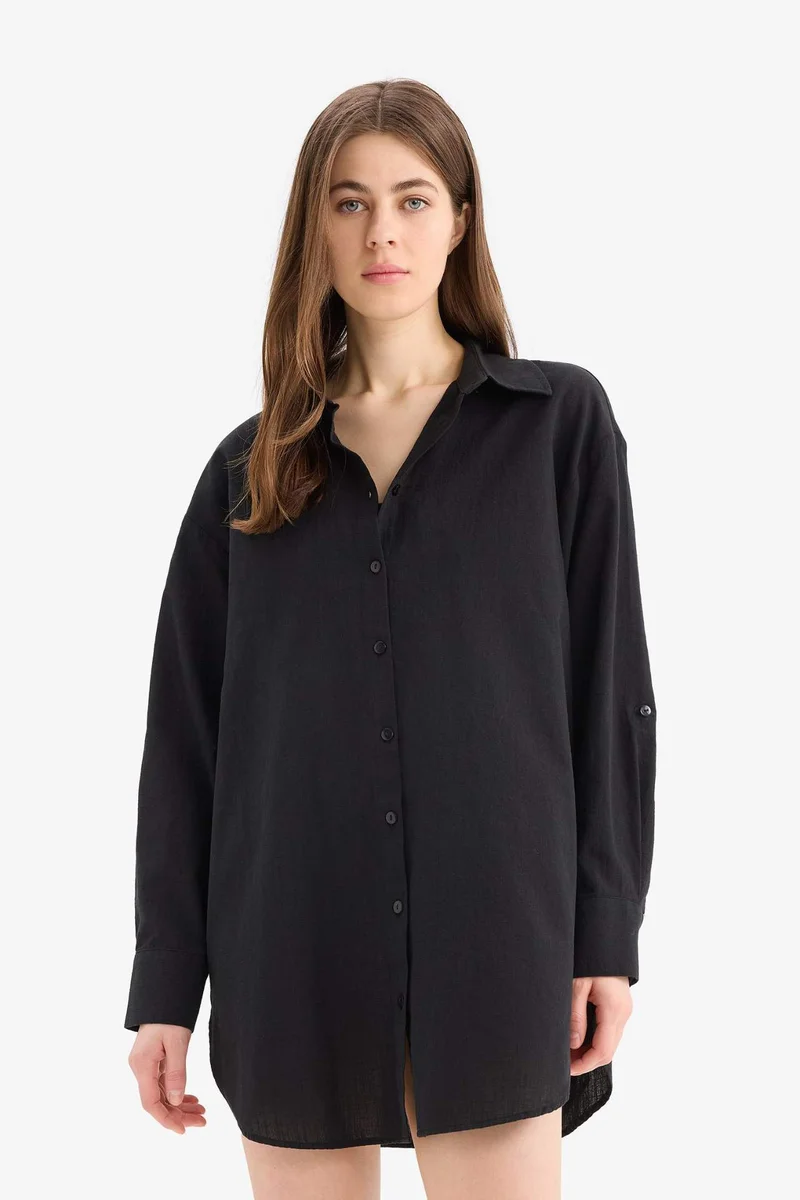 DeFacto Fall in Love Regular Fit Beach Shirt
