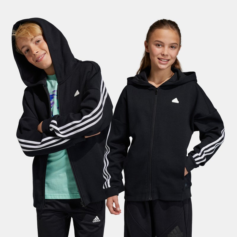 Adidas Kids' Future Icons 3-Stripes Full-Zip Hoodie (Older Kids) - Image 1