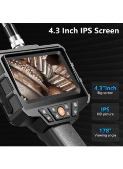 RIVULET Rivulet Endoscope Camera with Light 43 HD 1080P 164ft SemiRigid Cable IP67 Waterproof Black  - Image 4