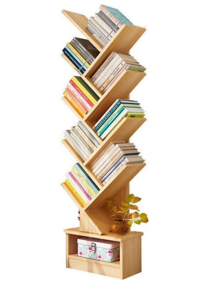 DubaiGallery رف كتب إبداعي على شكل شجرة، أرفف متعددة الطبقات، أثاث، أرفف تخزين ثابتة تتحمل الأحمال، خزانة كتب متعددة الاستخدامات - Image 2