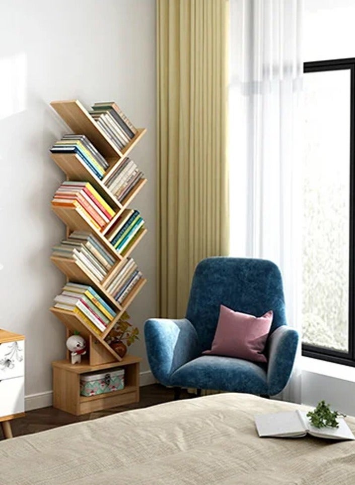 DubaiGallery رف كتب إبداعي على شكل شجرة، أرفف متعددة الطبقات، أثاث، أرفف تخزين ثابتة تتحمل الأحمال، خزانة كتب متعددة الاستخدامات - Image 3