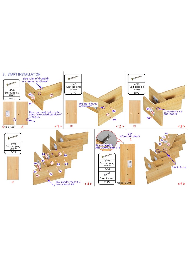 DubaiGallery رف كتب إبداعي على شكل شجرة، أرفف متعددة الطبقات، أثاث، أرفف تخزين ثابتة تتحمل الأحمال، خزانة كتب متعددة الاستخدامات - Image 4